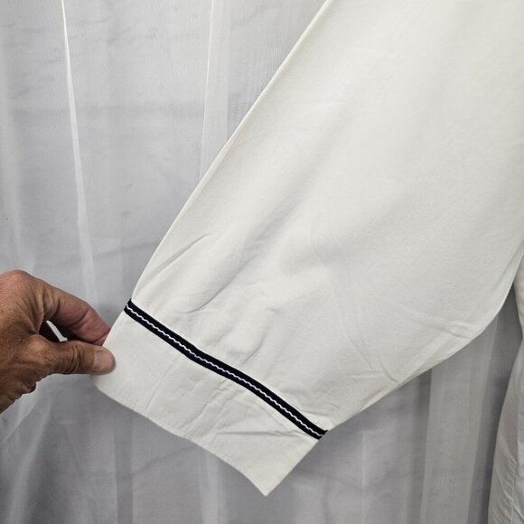 Vintage Chico's Off White Pintuck Blouse Boho Classic 3 (XL) - Picture 3 of 11